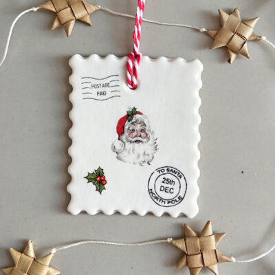 Christmas stamp decoration, Santa